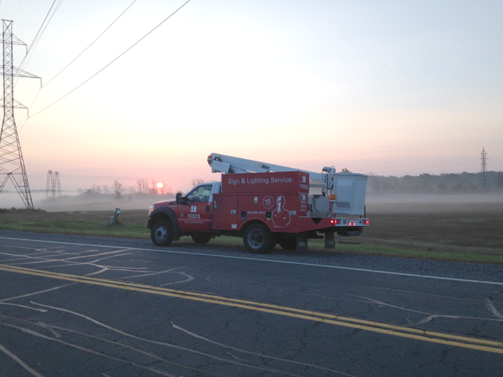 photo of Yesco truck driving in the Niagara region