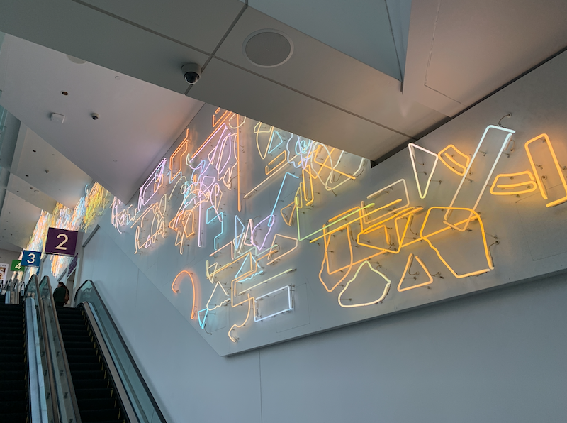 Beverly Center's glass escalator, The Beverly Center is an …